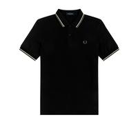 Fred Perry - Polo à Bordure Double Pomme Verte - Homme - Tops - Noir - Taille: 2XL