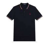 Fred Perry - Polo à Double Liseré - Homme - Tops - Bleu - Taille: XL
