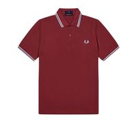 Fred Perry - Polo à Double Liseré - Homme - Tops - Rouge - Taille: 3XS