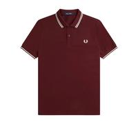 Fred Perry - Polo à double rayure M3600 - Homme - Tops - Rouge - Taille: S