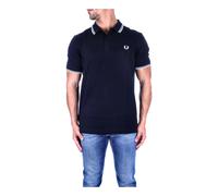 Fred Perry - Polo à Logo Frontal - Homme - Tops - Bleu - Taille: XL