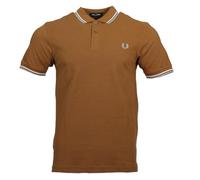 Fred Perry Polo à manches courtes pour homme - M3600, Caramel/bleu/blanc, M