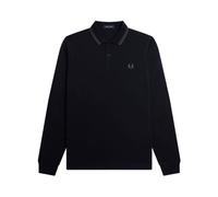 Fred Perry - Polo Iconique à Double Liseré - Homme - Tops - Noir - Taille: M