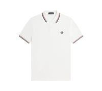 Fred Perry - Polo Blanc à Double Liseré - Homme - Tops - Blanc - Taille: 4XS