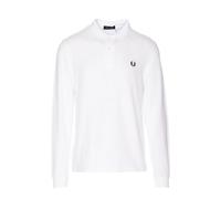 Fred Perry - Polo Classique à Manches Longues - Homme - Tops - Blanc - Taille: S