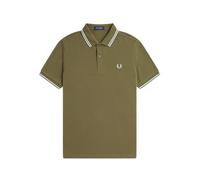 Fred Perry - Polo en coton bicolore - Homme - Tops - Vert - Taille: S