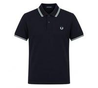Fred Perry Polo Homme Double Pointe Bleu Marine/Ecru/Bleu Argent