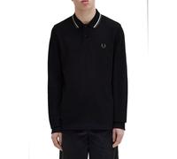 Fred Perry - Polo Iconique à Double Liseré - Homme - Tops - Noir - Taille: M