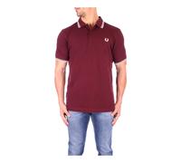 Fred Perry - Polo Logo Frontal - Homme - Tops - Rouge - Taille: 2XL
