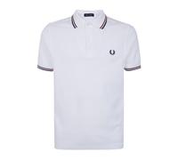 Fred Perry - Polo M3600 à double bande - Homme - Tops - Blanc - Taille: XL