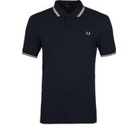 Fred Perry Polo Marine Blanc Bleu Foncé Bleu Taille L