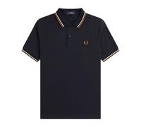 Fred Perry - Polo Piqué M3600 Double Bande - Homme - Tops - Bleu - Taille: S