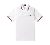 Fred Perry - Polo Slim Fit à Double Liseré - Homme - Tops - Blanc - Taille: 2XL
