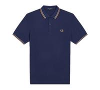 Fred Perry - Polo Slim Fit à Double Liseré - Homme - Tops - Bleu - Taille: 2XS