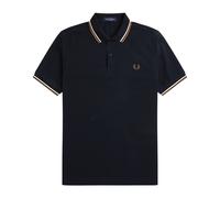 Fred Perry - Polo Slim Fit à Double Liseré - Homme - Tops - Bleu - Taille: S