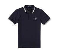 Fred Perry - Polo Slim Fit à Double Liseré - Homme - Tops - Bleu - Taille: XL