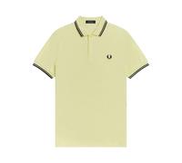Fred Perry - Polo Slim Fit à Double Liseré - Homme - Tops - Jaune - Taille: XL