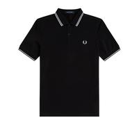 Fred Perry - Polo Slim Fit à Double Liseré - Homme - Tops - Noir - Taille: 3XL