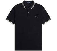 Fred Perry - Polo Slim Fit à Double Liseré - Homme - Tops - Noir - Taille: S
