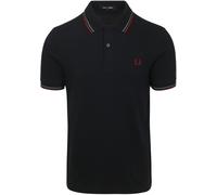 Fred Perry Polo Twin Tipped M3600 Marine Z58 Bleu Bleu Foncé Taille L
