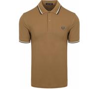 Fred Perry Polo Twin Tipped M3600 Z60 Marron Taille S