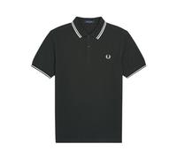 Fred Perry - Polo Vert avec Double Bande - Homme - Tops - Vert - Taille: XL