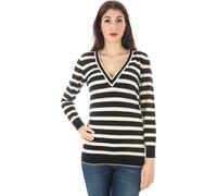 Fred Perry Pull col V rayures noires et blanches : Taille - S Taille : S