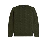 Fred Perry - Pull en Maille Torsadée - Homme - Pulls - Vert - Taille: L