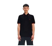 Fred Perry Slim Fit Twin Tipped Polo, Noir , S