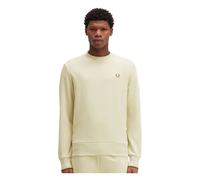 Fred Perry - SweaT-shirt beige à logo brodé et col rond - Homme - Sweatshirts et sweats à capuche - Beige - Taille: S