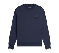 Fred Perry - SweaT-shirt classique en coton avec broderie de laurier - Homme - Sweatshirts et sweats à capuche - Bleu - Taille: S