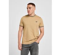 Fred Perry T-Shirt à Manches Courtes Twin Tipped Ringer Homme - Marron M