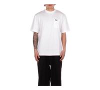 Fred Perry - T-Shirt avec poche - Homme - Tops - Blanc - Taille: M
