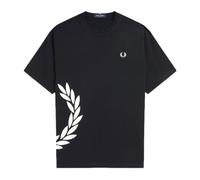 Fred Perry - T-shirt Laurel Crown M2440 102 - Homme - Tops - Noir - Taille: M