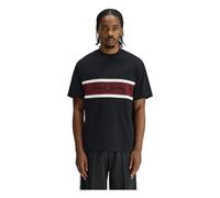 Fred Perry - T-shirt Relaxed en Piqué - Homme - Tops - Noir - Taille: L