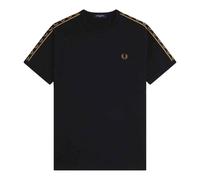 Fred Perry - T-Shirt Ringer à Bande Contrastée - Homme - Tops - Noir - Taille: L