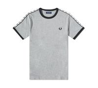 Fred Perry - T-shirt Ringer - Homme - Tops - Gris - Taille: S