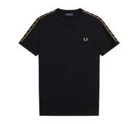 Fred Perry - T-Shirt Tape Ringer - Homme - Tops - Noir - Taille: S