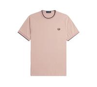 Fred Perry - Tee Rose Col Contrasté - Homme - Tops - Rose - Taille: M