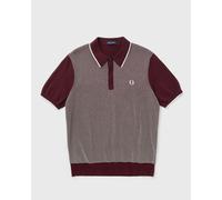 Fred Perry TONIC WAFFLE KNITTED SHIRT men Polos red taille: XL