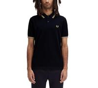 Fred Perry Polo Twin Tipped – à rayures côtelé – Bleu foncé (marine) – Homme – Taille S