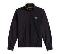 Fred Perry - Veste Sportive en Nylon avec Ourlet Rayé - Homme - Vestes - Noir - Taille: 2XL