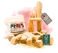 FRED´S Lot de 20 pierres empilables - Föderung Ihres Kindes - Construction unique