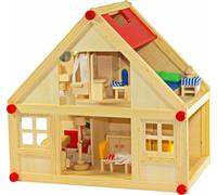 Freda Maison de poupées + meubles de maison de poupées Meubles de poupées 28 pièces + famille + housses