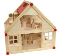 Freda Maison de poupées + meubles de poupées Meubles de maison de poupées en bois 28 pièces