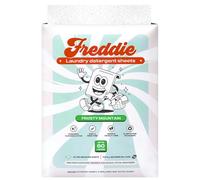 Freddie Feuilles de détergent à lessive - Parfum Montagne Frosty - 60 brassées (30 feuilles) - Bandes concentrées écologiques sans liquide
