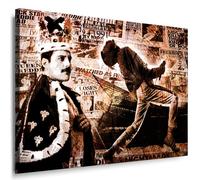 Freddie Mercury Queen Tableau imprimé sur châssis Impression d'art Pop Art à suspendre - Affiches décoratives - Décoration Reproductions de vedettes de la musique