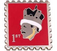 Freddie With Crown Live Rock Music Wembley Concert King of Queen 1ère classe Tampon en émail 3,2 cm, 1.25 Inches, Émail, émail
