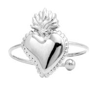 FREDDY Bague Femme Coeur Sacré en Acier Argenté, Bague Couleur Or Argent Réglable Alliance Ensemble Bijoux Femme, Regolabile, acier, Aucune pierre précieuse