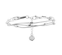 FREDDY FJ-20039 Bracelet orbital pour femmes, pendentifs de bracelet en acier inoxydable hypoallergénique - Argent